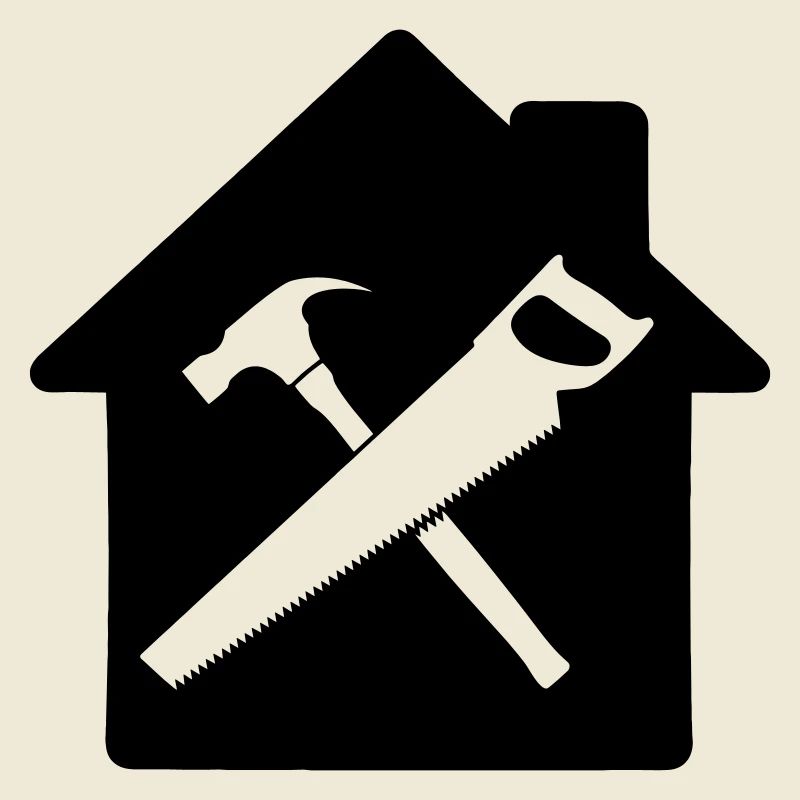 Construction de maison à logo d’outil de charpentier