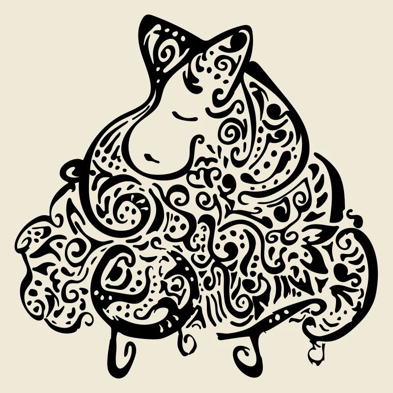Abstraktes Schaf Ornamente