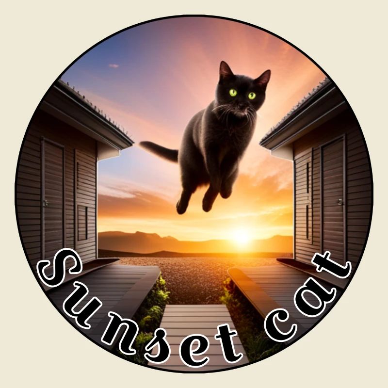 Coucher de soleil chat 2