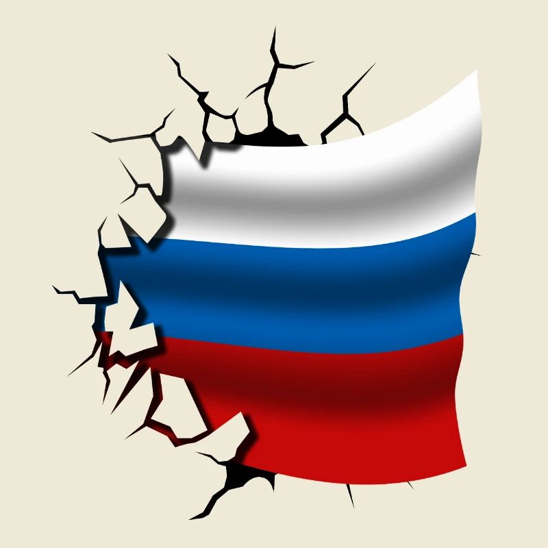 Drapeau de la Russie - Russie - Drapeau Broken Design