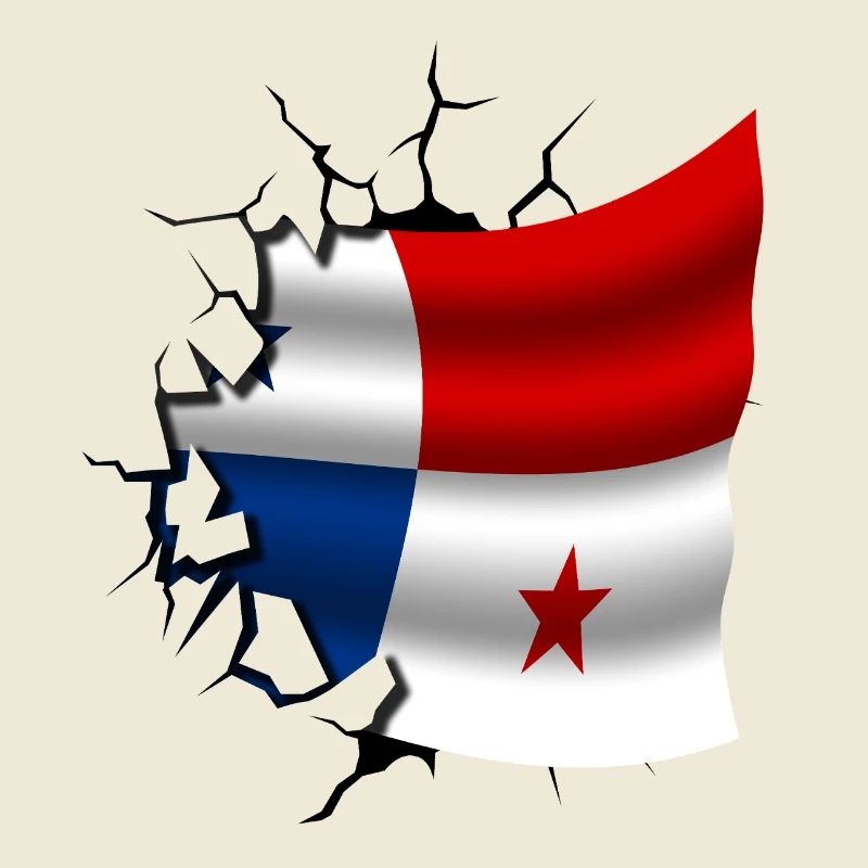 Drapeau du Panama - Panama - Drapeau Broken Design