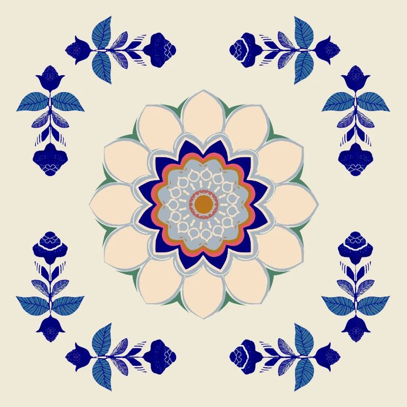 Tuile Retro Blossoms