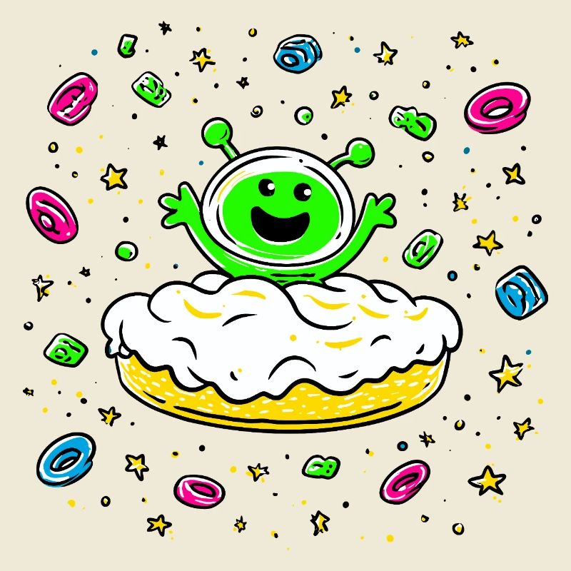 Space aliens on donut