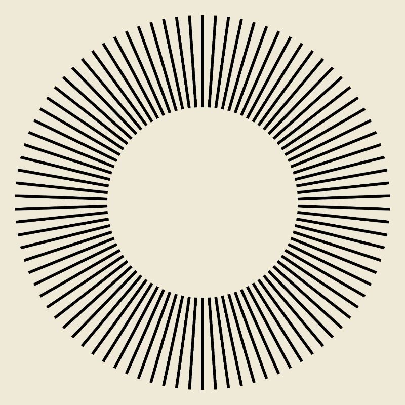 Conception de la composition des cercles de lignes