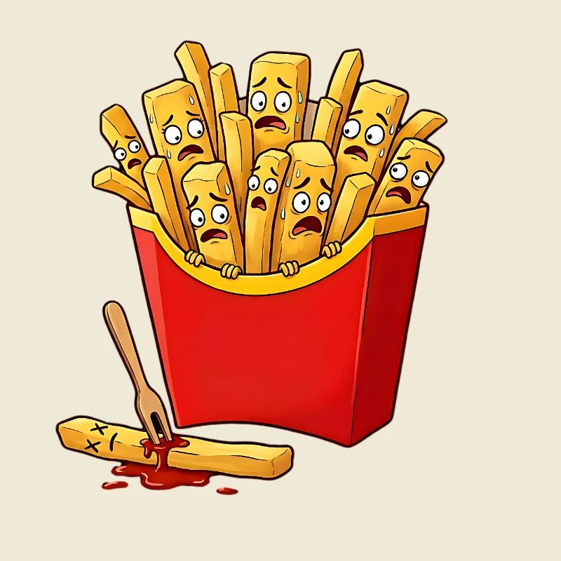 Frites effrayées - Conception de bandes dessinées