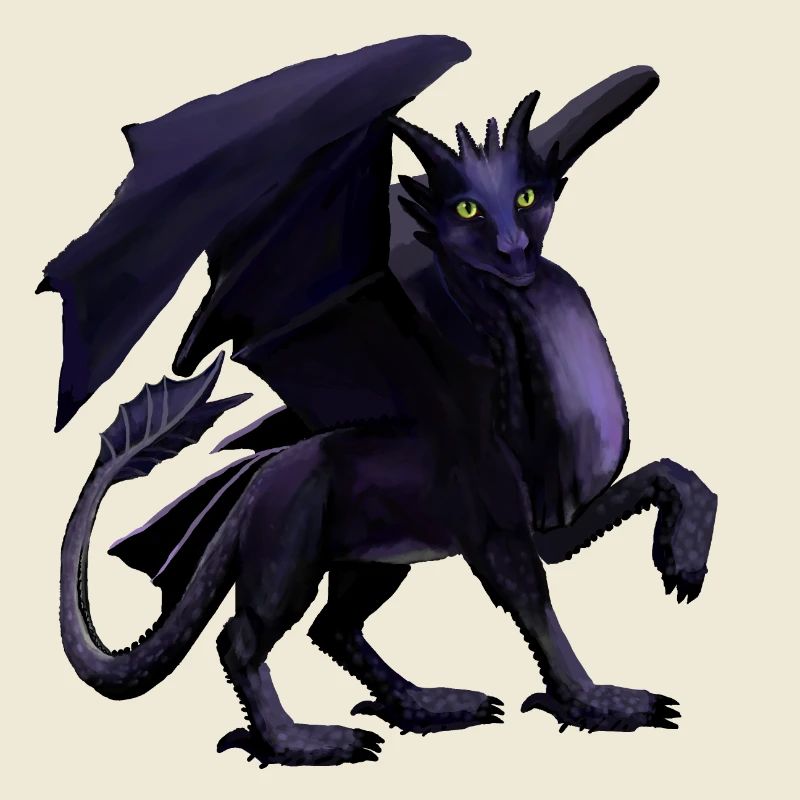 Schwarzer Drache