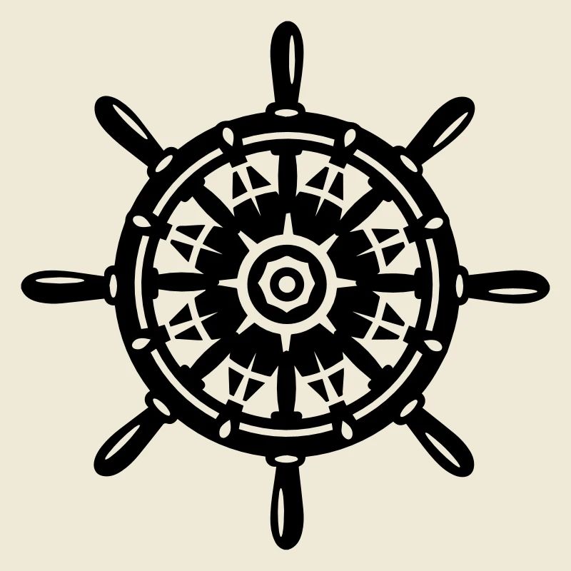 A ship wheel