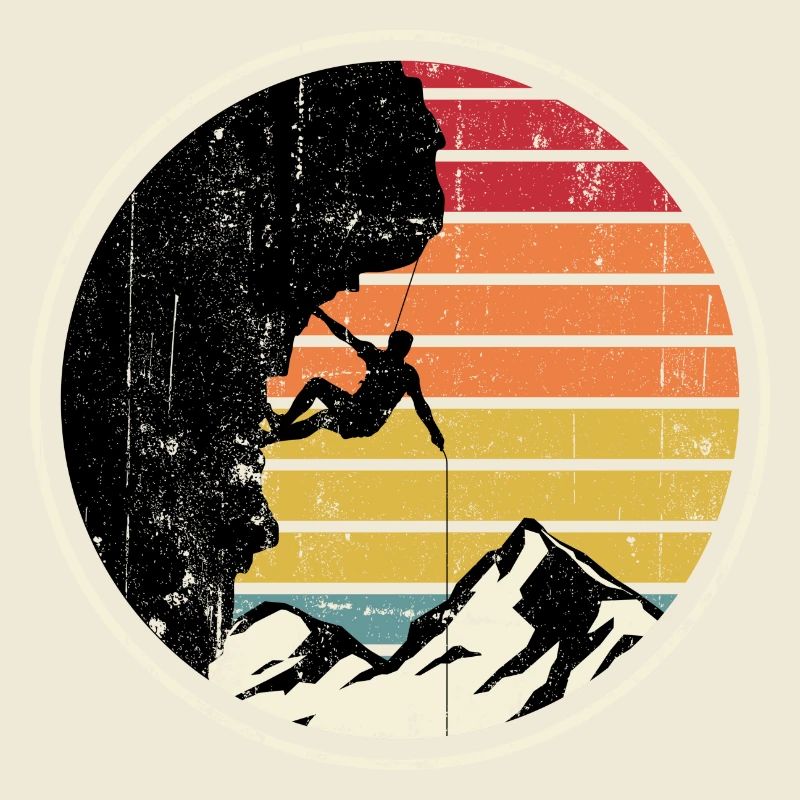 Sunset Summit Climber Silhouette