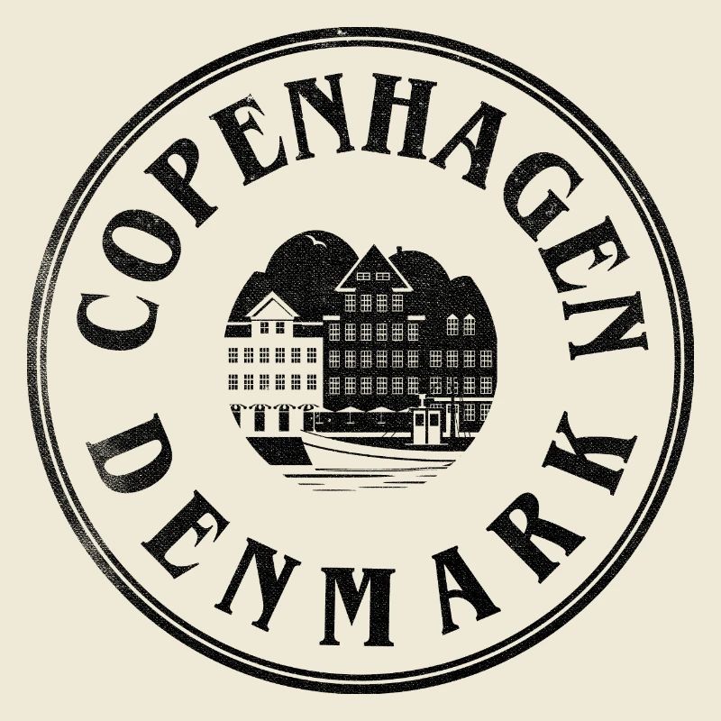 Copenhague, Danemark – Emblème du front de mer