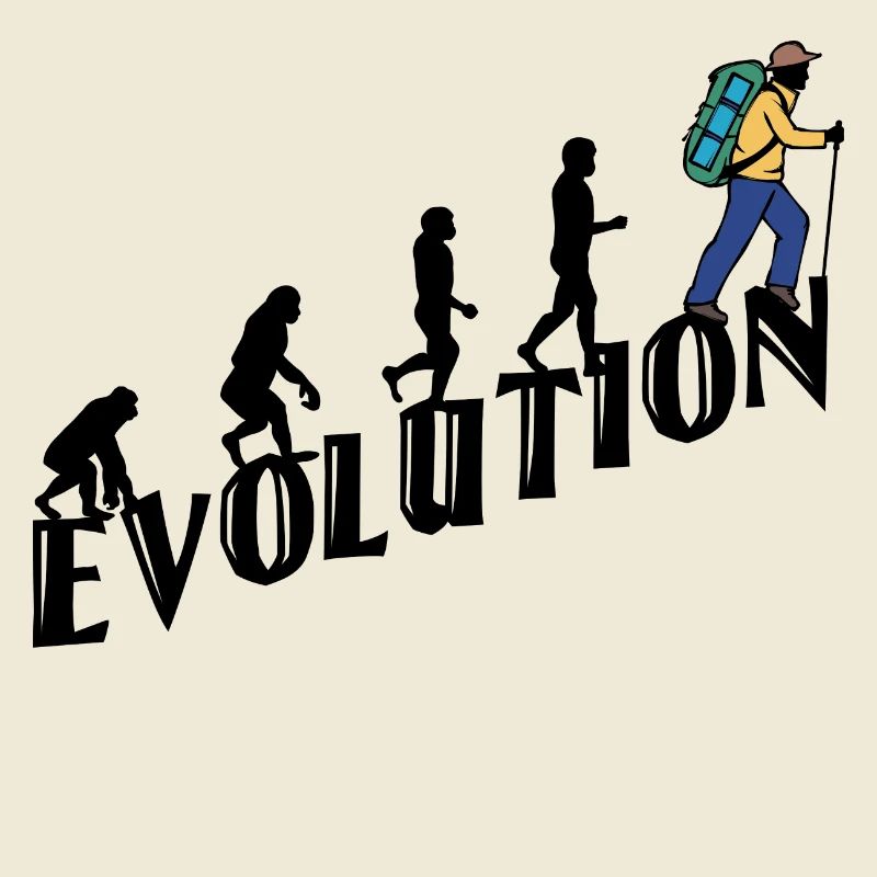 Wandern Evolution Wanderer Wanderung Klettern