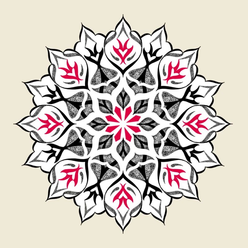 Dessin mandala dotwork