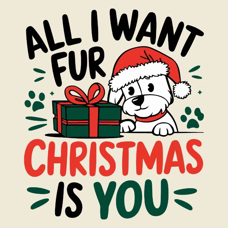 Conception de message de Noël de chiot festif