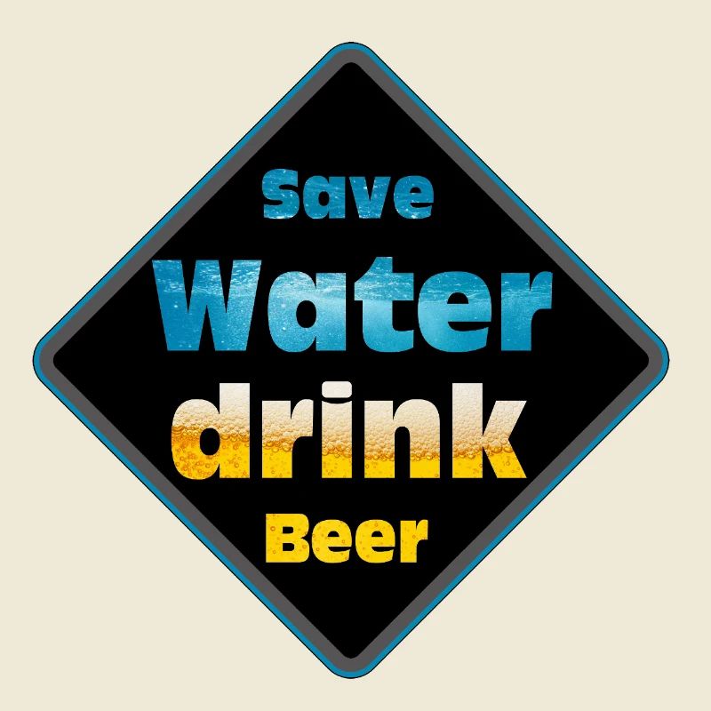 Save Water Drink Beer Shield Design