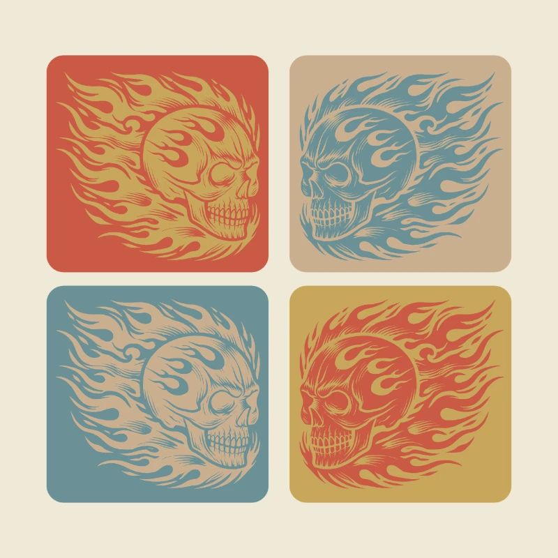 Flaming Skull – Biker & Rocker Style
