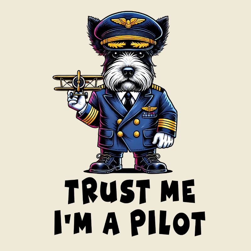 Scottish Terrier vertraue mir ich bin Pilot