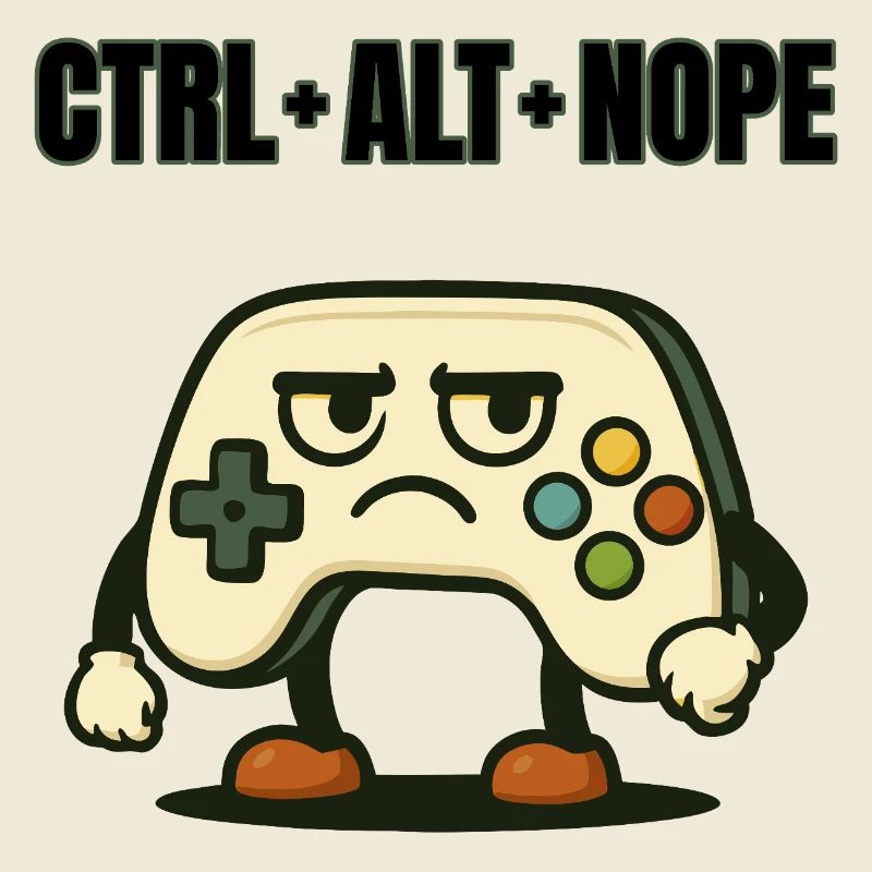 CTRL ALT NOPE Controller-Meme