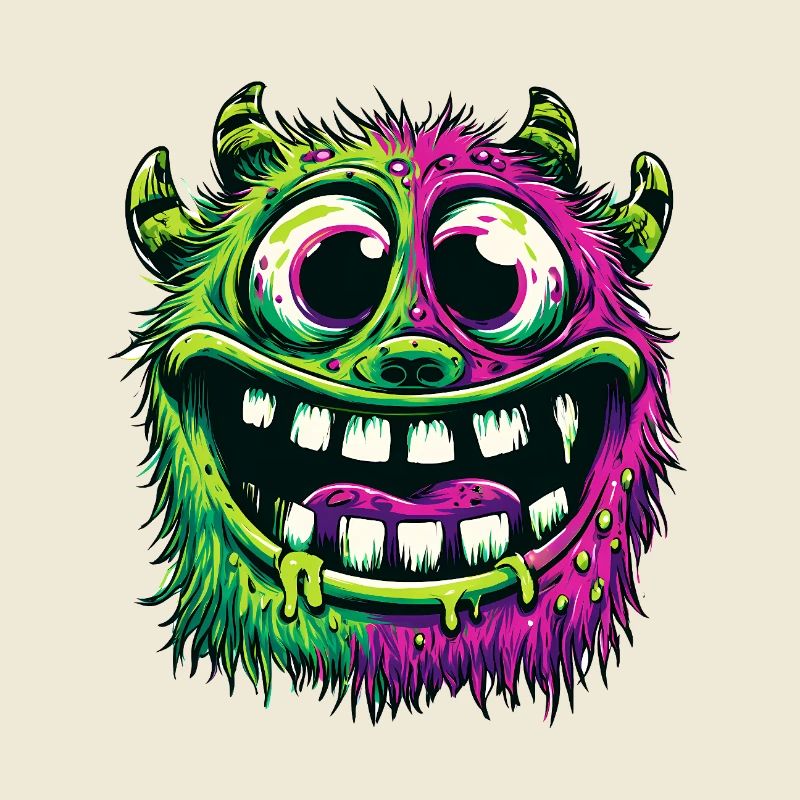 Buntes psychedelisches Monster