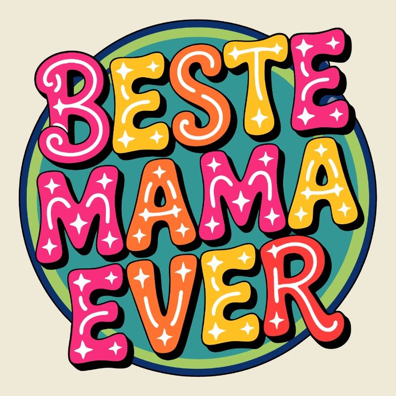 Best Mama Ever Retro Typography