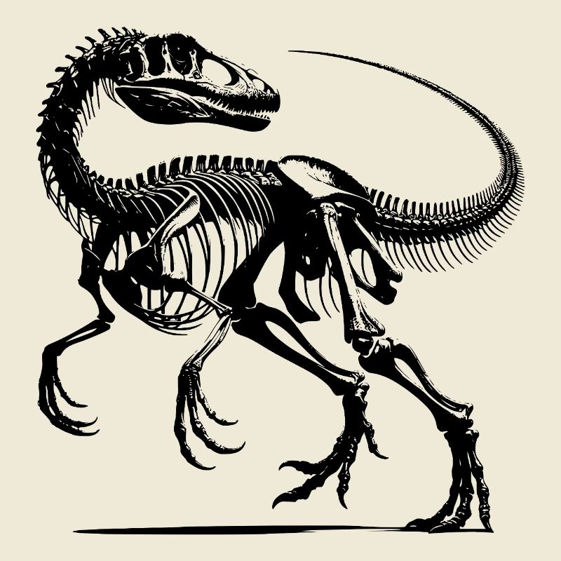 Raptor Dinosaur Backbreaking Work from Prehistoric Times