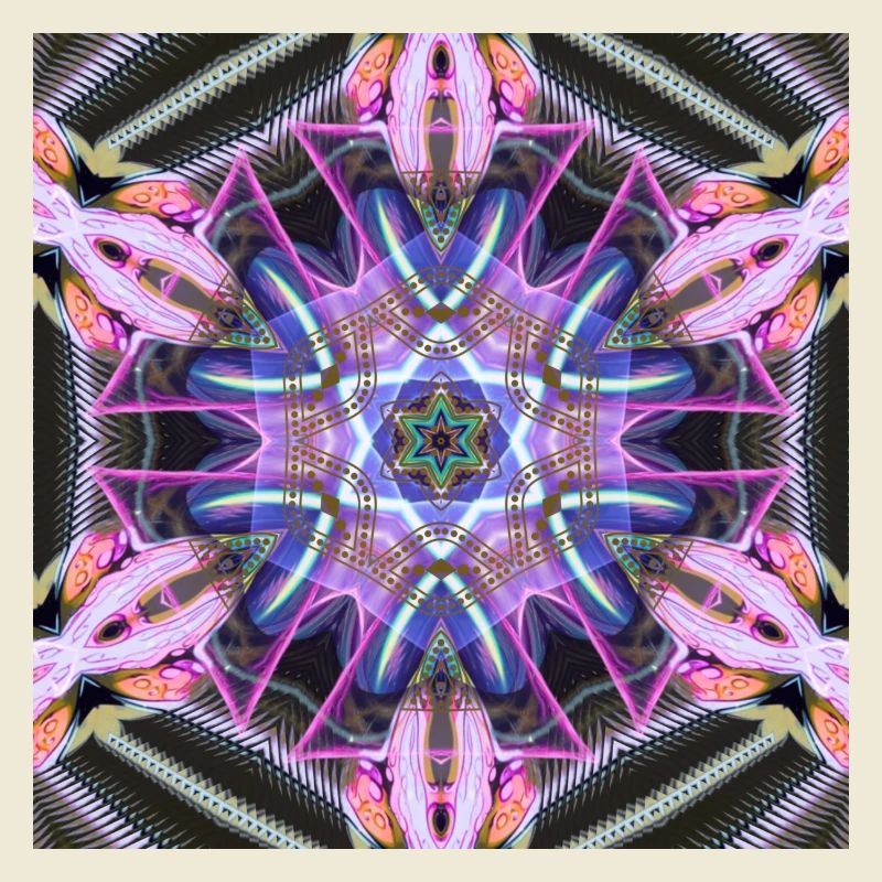 Psychedelic Neon Mandala Pattern