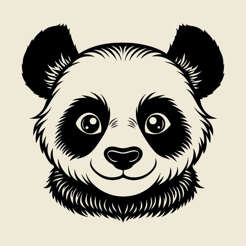 Visage de bébé panda