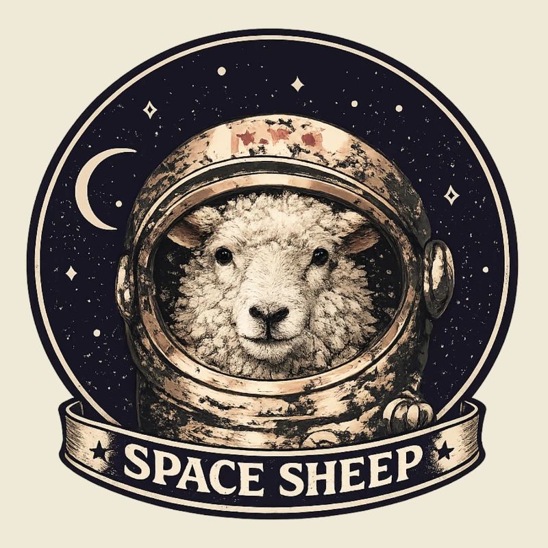 Astronaute mouton de l’espace