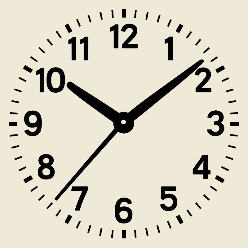Clock Analog Dial Digits Time