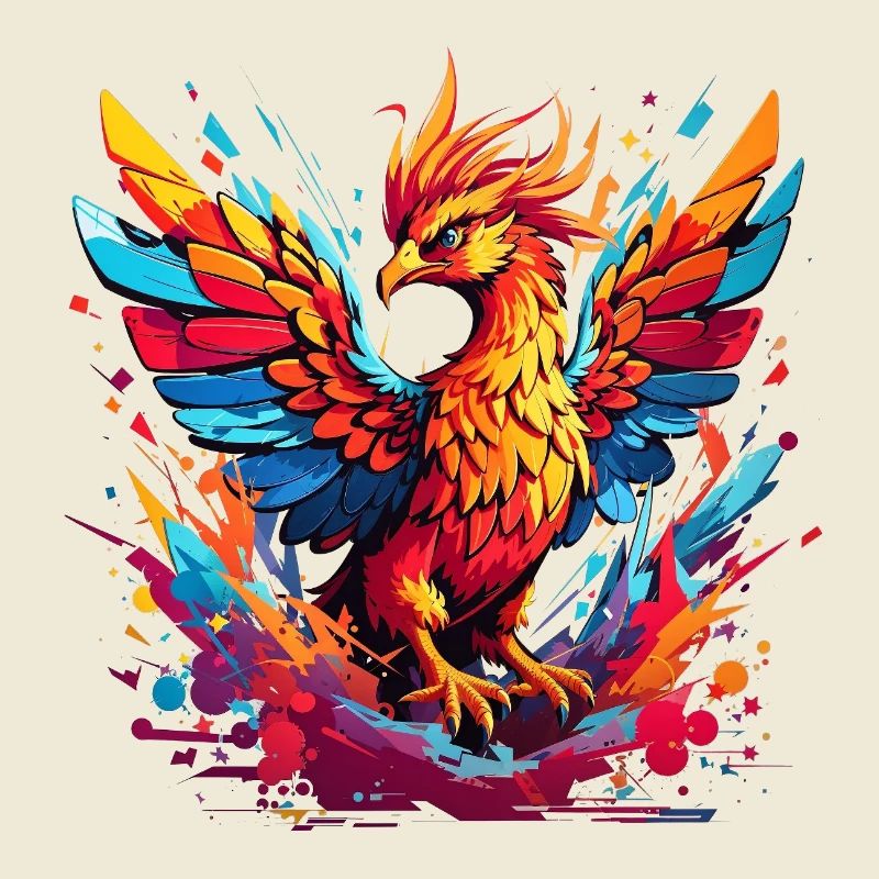 Explosion de couleur de Phénix de Feu