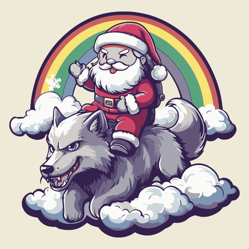 Wolf Weihnachtsmann Weihnachten