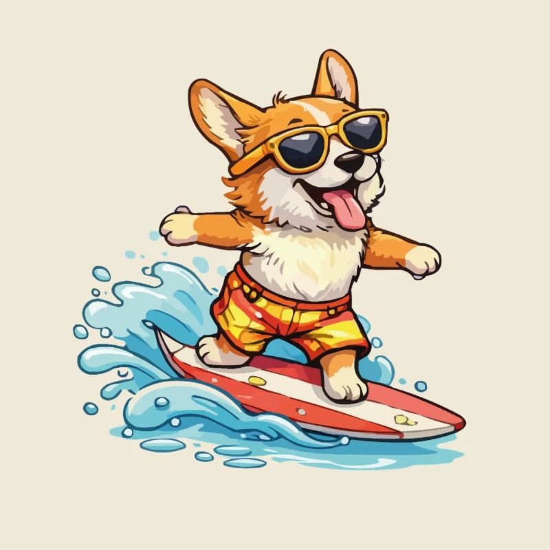 Corgi Surf Summer Goggles