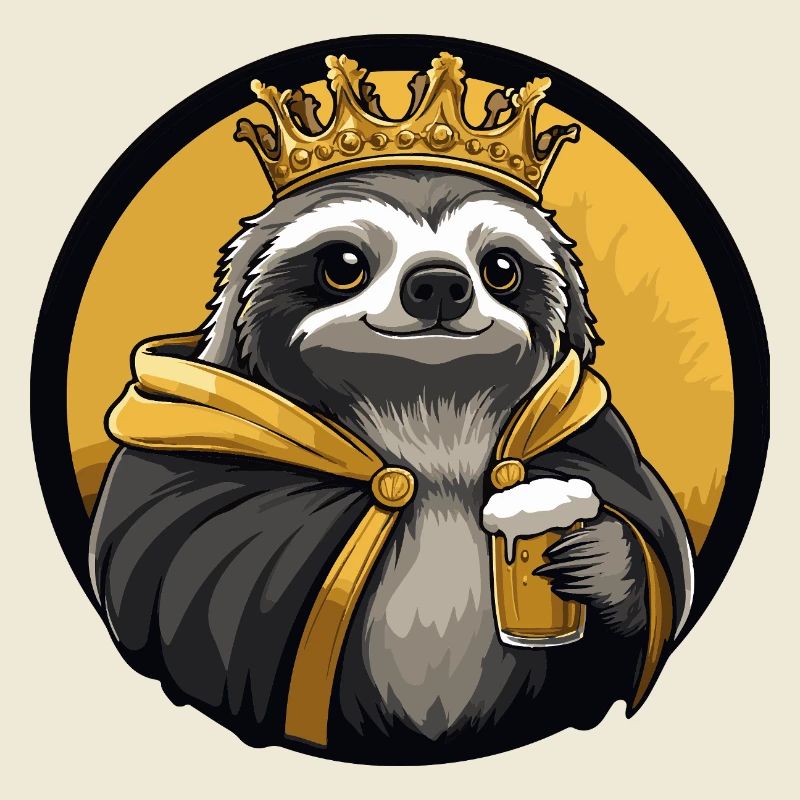 Faultier Bier Lustig