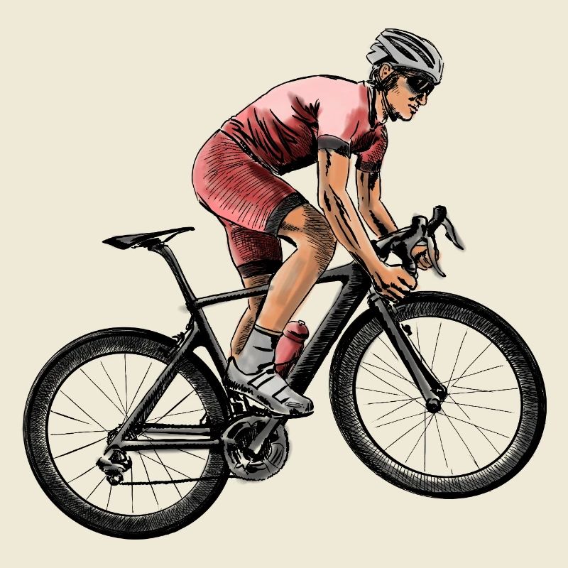 Dynamic cyclist in competition