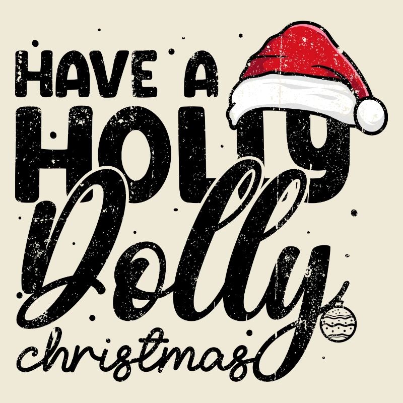 Santa Hat Script Holiday Tee
