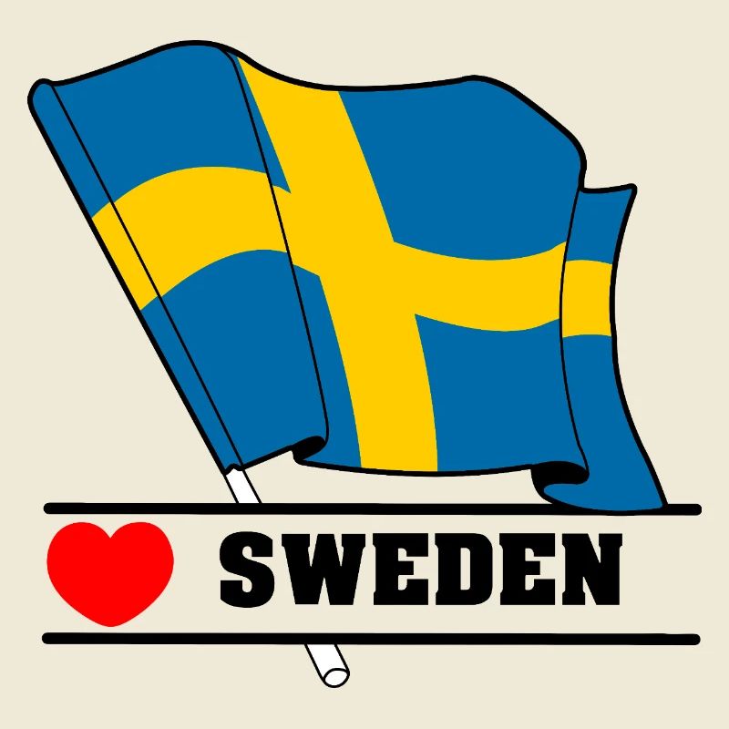 Description du drapeau d’amour de la SUÈDE :