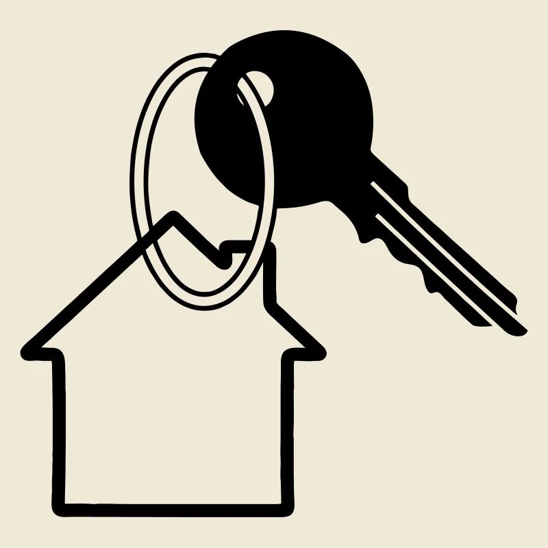 Clé avec clé de maison pour le logo acheté maison 2