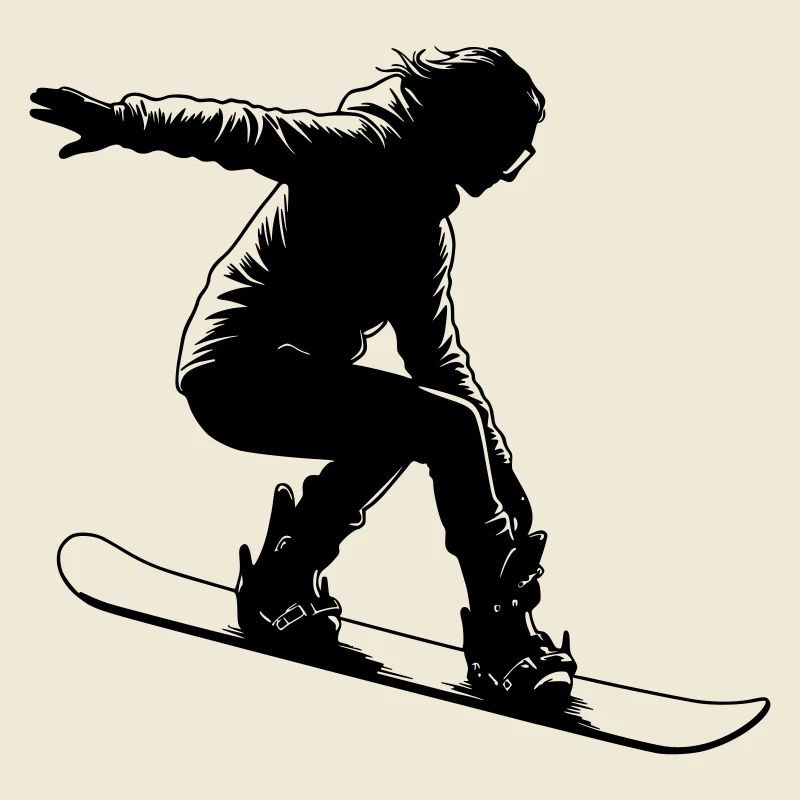 Snowboardeuse féminine avec une pose élégante