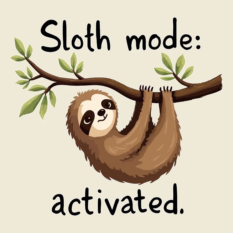 Sloth Mode Activated: Hanging Sloth Art