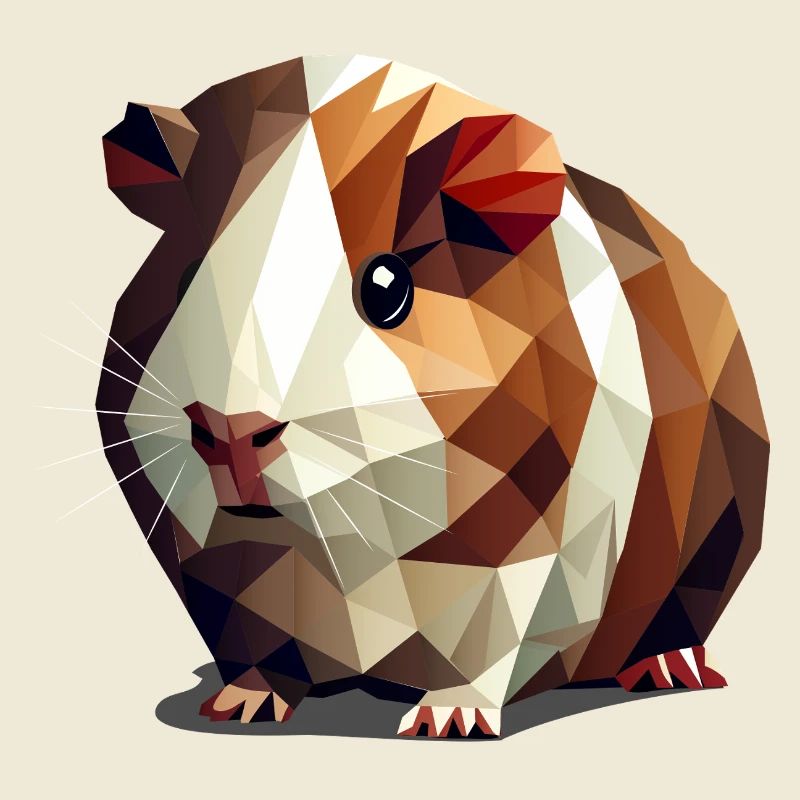 Süßes Meerschweinchen im Polygon-Stil