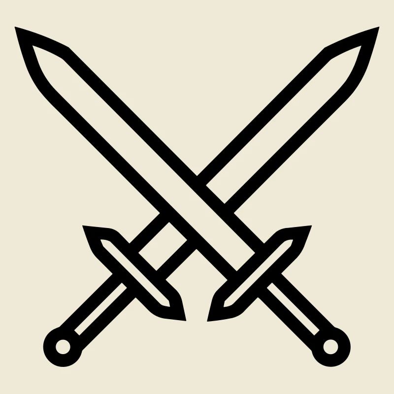 Crossed Swords Medieval Combat