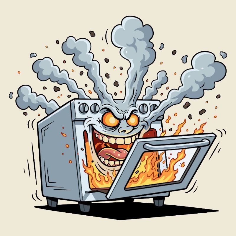 Fiery Kitchen Oven Monster