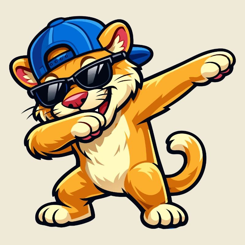 Cougar en train de dabber