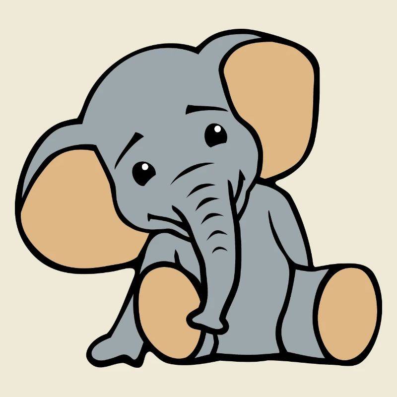Petit éléphant mignon