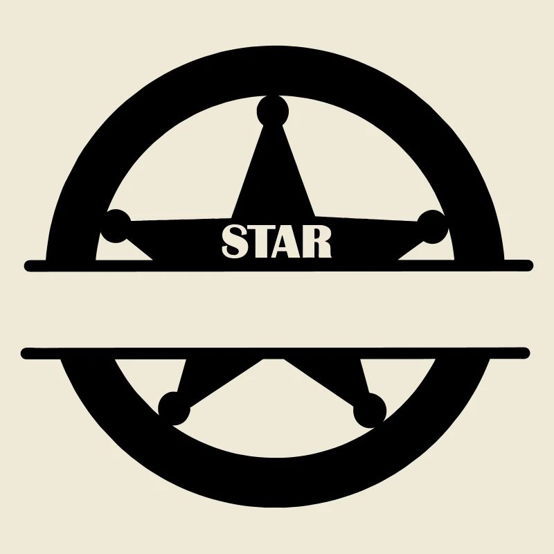 Marshal star in circle monogram