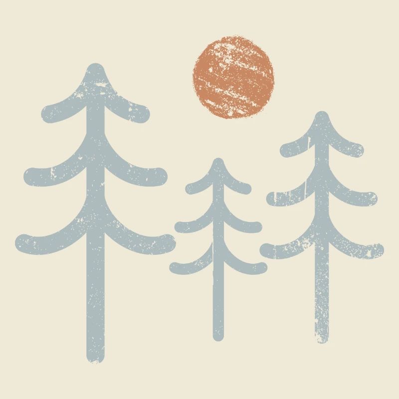 Sunlit Pine Silhouette