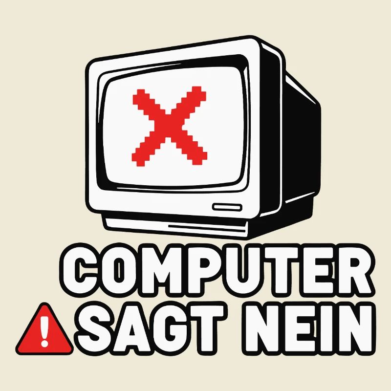 Computer Sagt Nein Retro Pixel