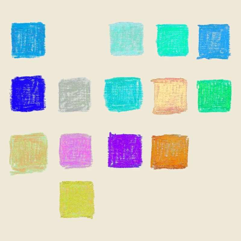 Colored Pencil Colors Squares Pattern - Abstract
