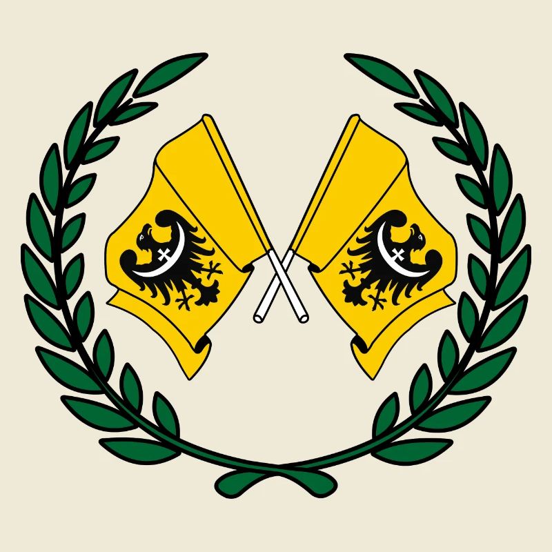 Flags Lower Silesia laurel wreath