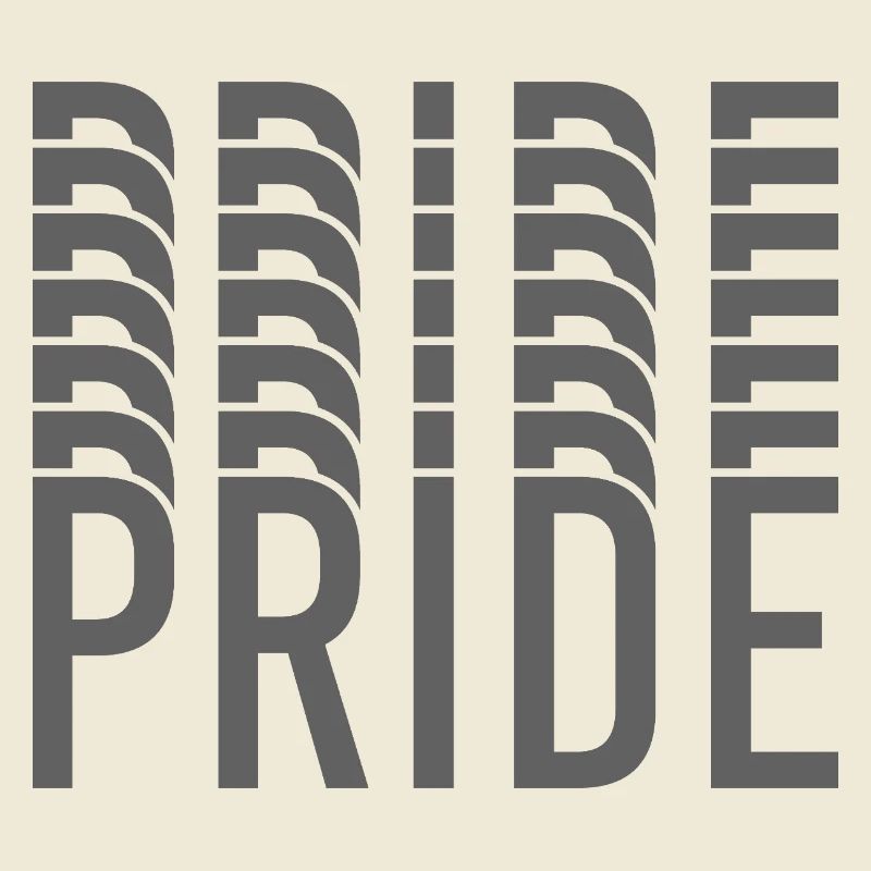 Monogramme Pride en nuances de gris