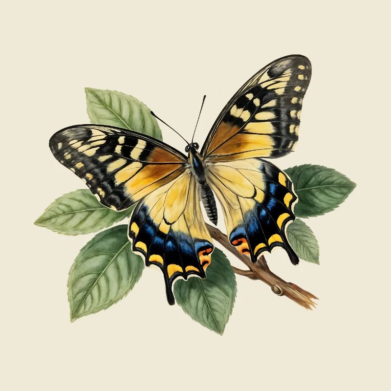 Schwalbenschwanz oder Große Haarsträhne, Papilio machaon