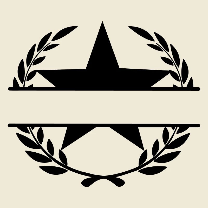Lorbeerkranz Monogramm Stern